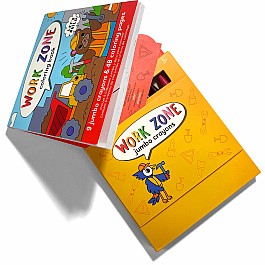 Carry Along Work Zone Coloring Book and Crayon Set