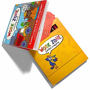 Carry Along Work Zone Coloring Book and Crayon Set