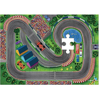 Puzzle & Play: Race Day 48 Piece Floor Puzzle