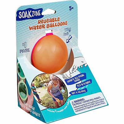 Soak Zone Reusable Water Balloons 4 pk