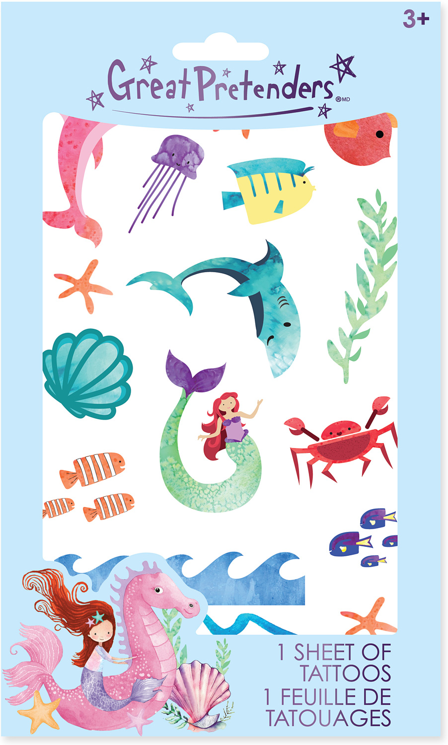 Great Pretenders Mermaid Temporary Tattoos