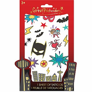 Great Pretenders Superhero Temporary Tattoos