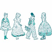 Les Demoiselles Fashion Colouring Paper Dolls (assorted)