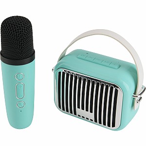 Pocket Karaoke Speaker and Microphone Combo - Teal Edition