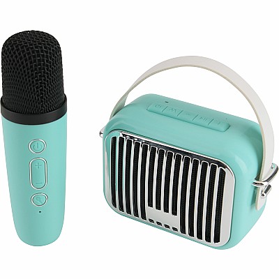 Pocket Karaoke Speaker and Microphone Combo - Teal Edition