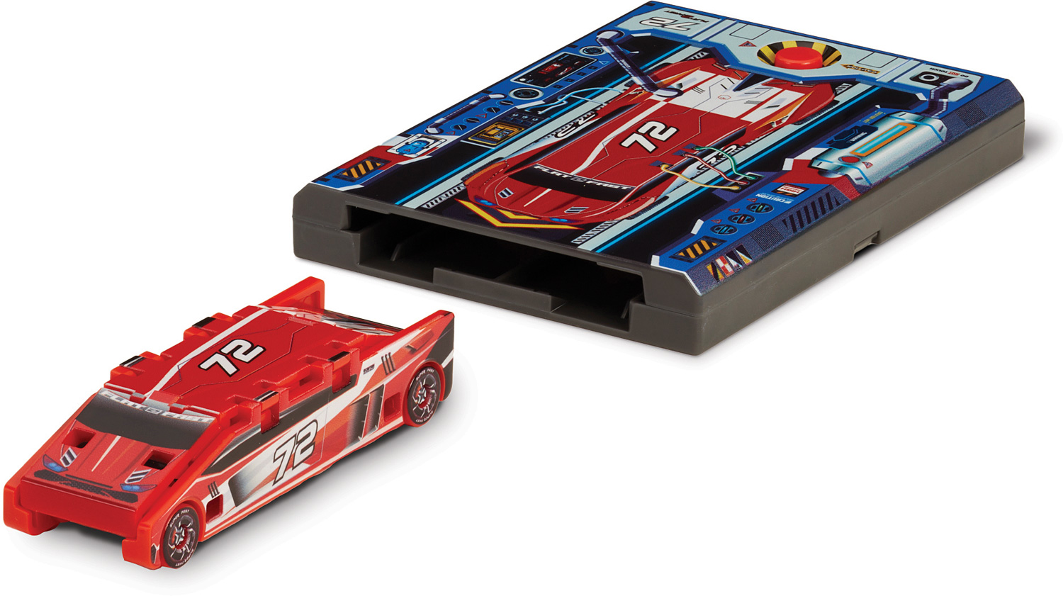 Flat 2 Fast Card Racers ( Red )