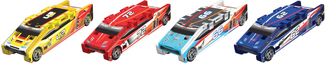 Flat 2 Fast Card Racers ( Red )