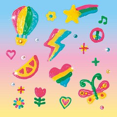 KLUTZ Paint & Peel Jelly Stickers: Glitter Goals!