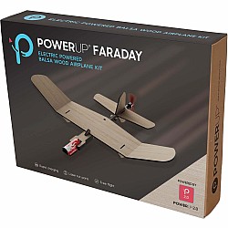 POWERUP Faraday Electric Powered Balsa Wood Airplane Kit
