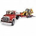 MACK Flatbed Truck with Backhoe