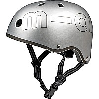 Matte Silver Micro Helmet - Med