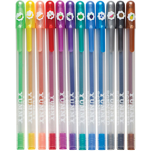 Yummy Yummy Scented 12 Glitter Colored Gel Pens –