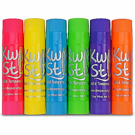 Kwik Stix Tempera Paint Sticks - 6 Neon Colors