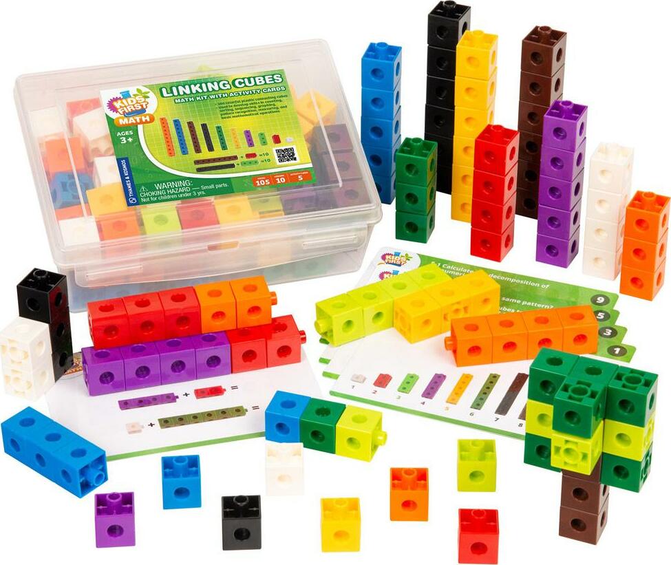 1cm Interlocking cubes for maths games and activities 