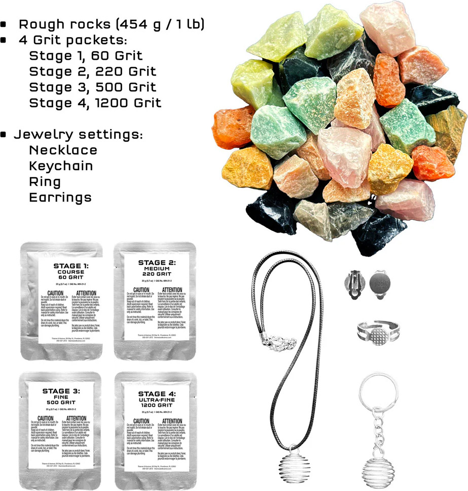 The Thames & Kosmos Rock Tumbler Refill Pack