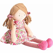 Fran Light Brown Hair with Dark Pink & Green Dress