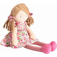 Fran Light Brown Hair with Dark Pink & Green Dress