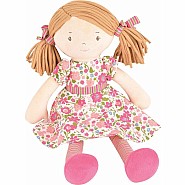 Fran Light Brown Hair with Dark Pink & Green Dress