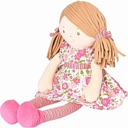 Fran Light Brown Hair with Dark Pink & Green Dress