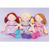Fran Light Brown Hair with Dark Pink & Green Dress