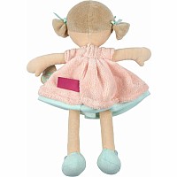 Pia Light Brown Hair in Peach & Blue Dress