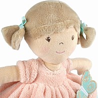 Pia Light Brown Hair in Peach & Blue Dress
