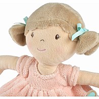 Pia Light Brown Hair in Peach & Blue Dress