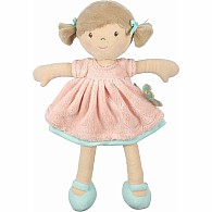 Pia Light Brown Hair in Peach & Blue Dress
