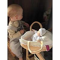 Grace - Baby Soft Doll With Carry Cot And Blanket