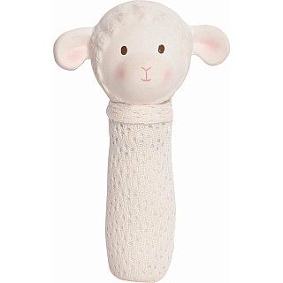 Bahbah The Lamb Baby Squeaker With Natural Organic Rubber Teether Head