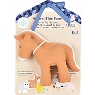 Horse - Natural Organic Rubber Teether, Rattle & Bath Toy 