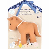 Horse - Natural Organic Rubber Teether, Rattle & Bath Toy 