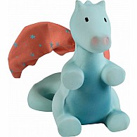 Sunrise Dragon Natural Organic Rubber Rattle With Crinkle Wings