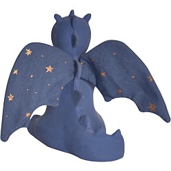 Baby Midnight Dragon Natural Rubber Rattle with Crinkle Wings
