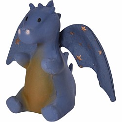 Baby Midnight Dragon Natural Rubber Rattle with Crinkle Wings