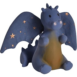 Baby Midnight Dragon Natural Rubber Rattle with Crinkle Wings