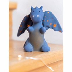 Baby Midnight Dragon Natural Rubber Rattle with Crinkle Wings