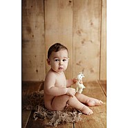 Giraffe Natural Organic Rubber Teether, Rattle & Bath Toy 