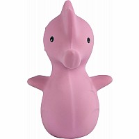 Sea Horse Natural Organic Rubber Teether, Rattle & Bath Toy 