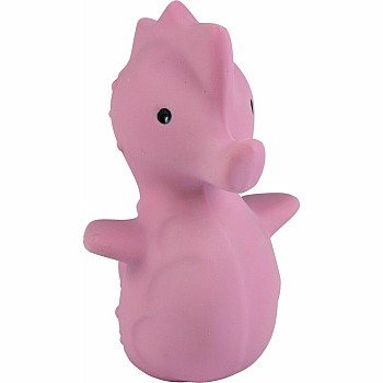 Sea Horse Natural Organic Rubber Teether, Rattle & Bath Toy 