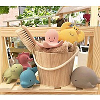 Sea Horse Natural Organic Rubber Teether, Rattle & Bath Toy 