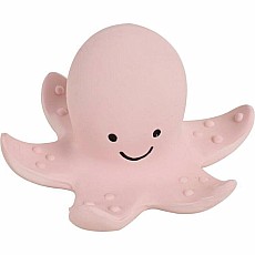 Octopus Natural Organic Rubber Rattle, Bath Toy & Teether 