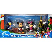 Disney - 4 Pack: Mickey & Friends Figurine Set (Mickey Mouse, Minne Mouse, Goofy & Donald Duck)