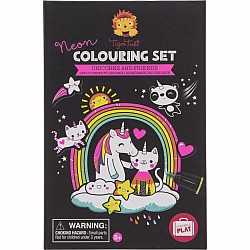 Neon Coloring Set - Unicorns and Friends