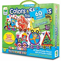 Puzzle Doubles - Giant Colors and Shapes Train Floor Puzzles