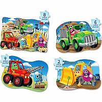 My First Puzzle Sets 4-In-A-Box Puzzles - Monster Trucks 