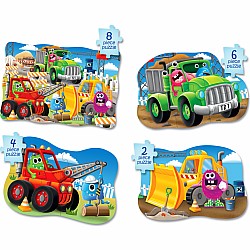 My First Puzzle Sets 4-In-A-Box Puzzles - Monster Trucks 