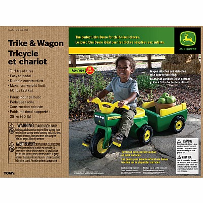 John Deere Trike and Wagon Set