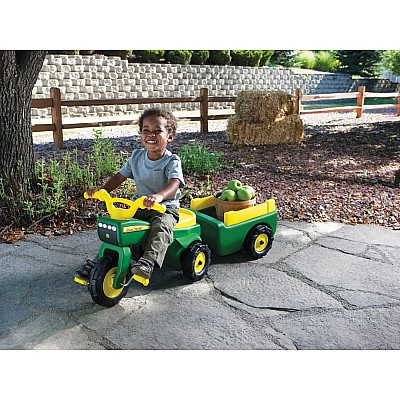 John Deere Trike and Wagon Set