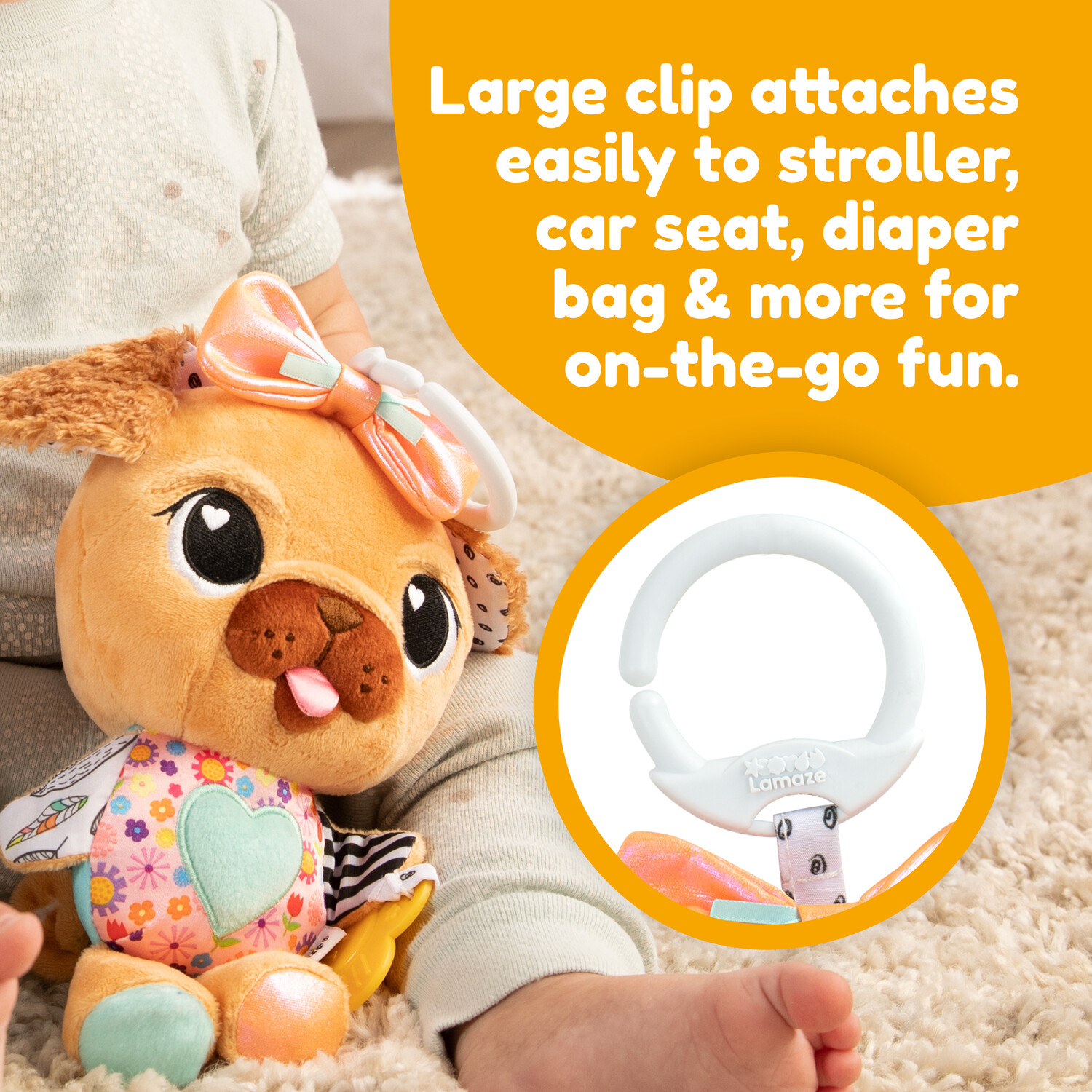 Lamaze Lovey the Pug Clip and Go